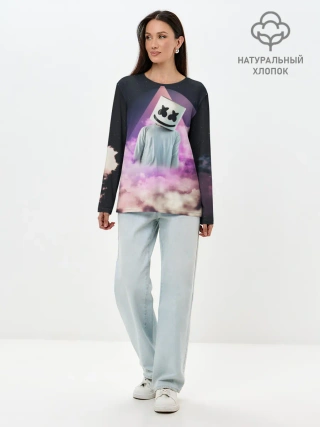 Лонгслив женский. Хлопок / Marshmallow