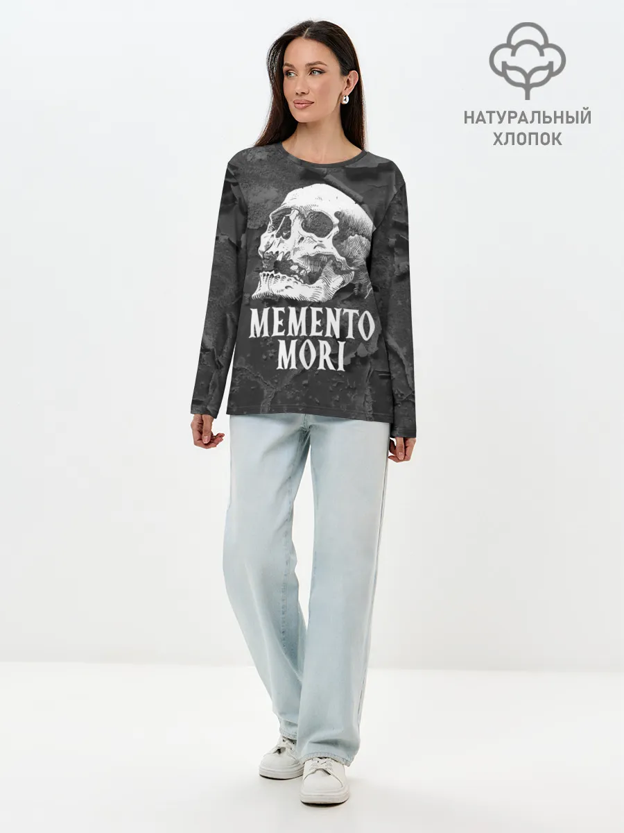 Лонгслив женский. Хлопок / Memento mori