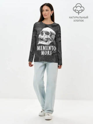 Лонгслив женский. Хлопок / Memento mori