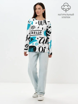 Лонгслив женский. Хлопок / Hello