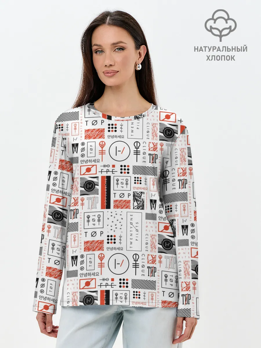 Лонгслив женский. Хлопок / Twenty One Pilots - Blurryface