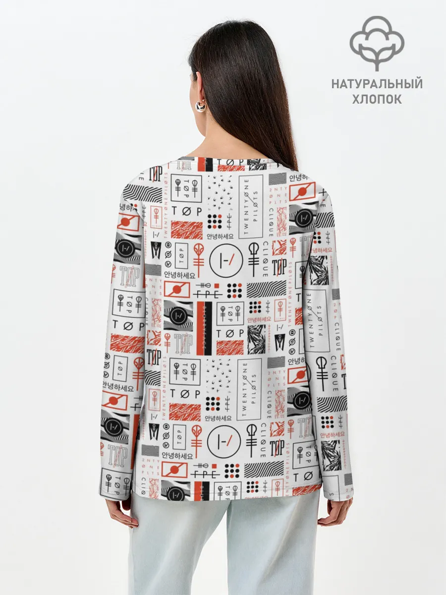 Лонгслив женский. Хлопок / Twenty One Pilots - Blurryface