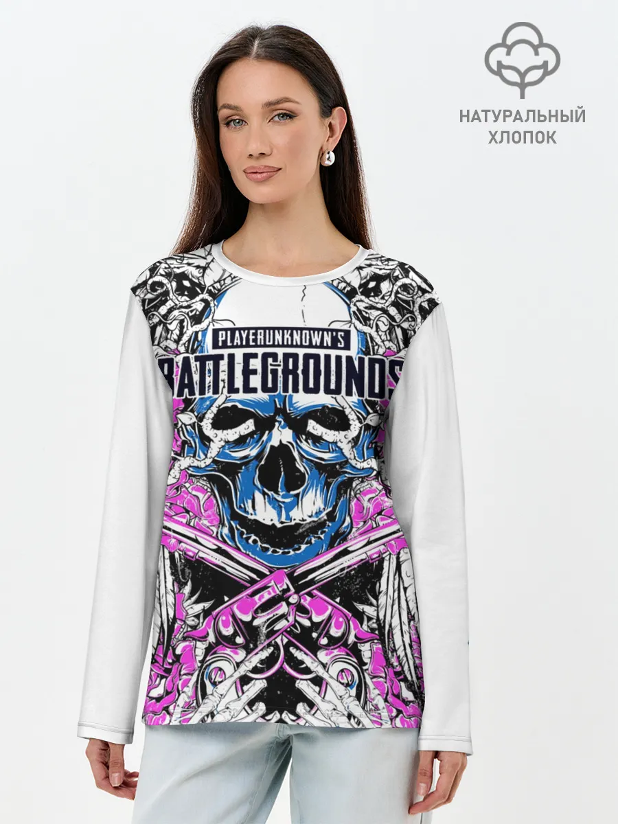 Лонгслив женский. Хлопок / PUBG