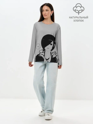 Лонгслив женский. Хлопок / Тоука