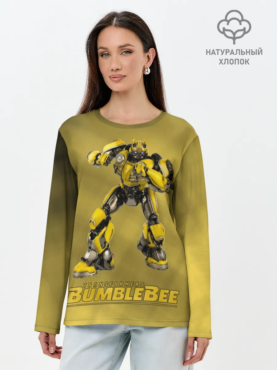 Лонгслив женский. Хлопок / Bumblebee -3-