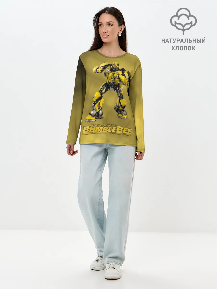 Лонгслив женский. Хлопок / Bumblebee -3-