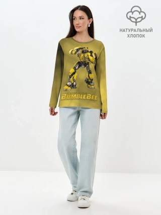 Лонгслив женский. Хлопок / Bumblebee -3-