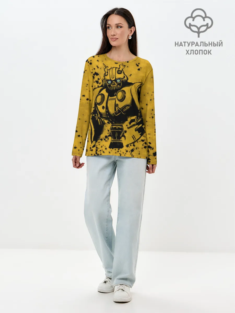 Лонгслив женский. Хлопок / Bumblebee