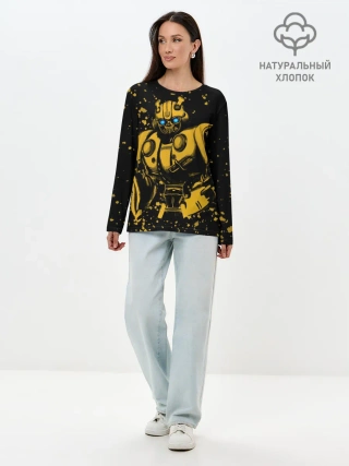 Лонгслив женский. Хлопок / Bumblebee