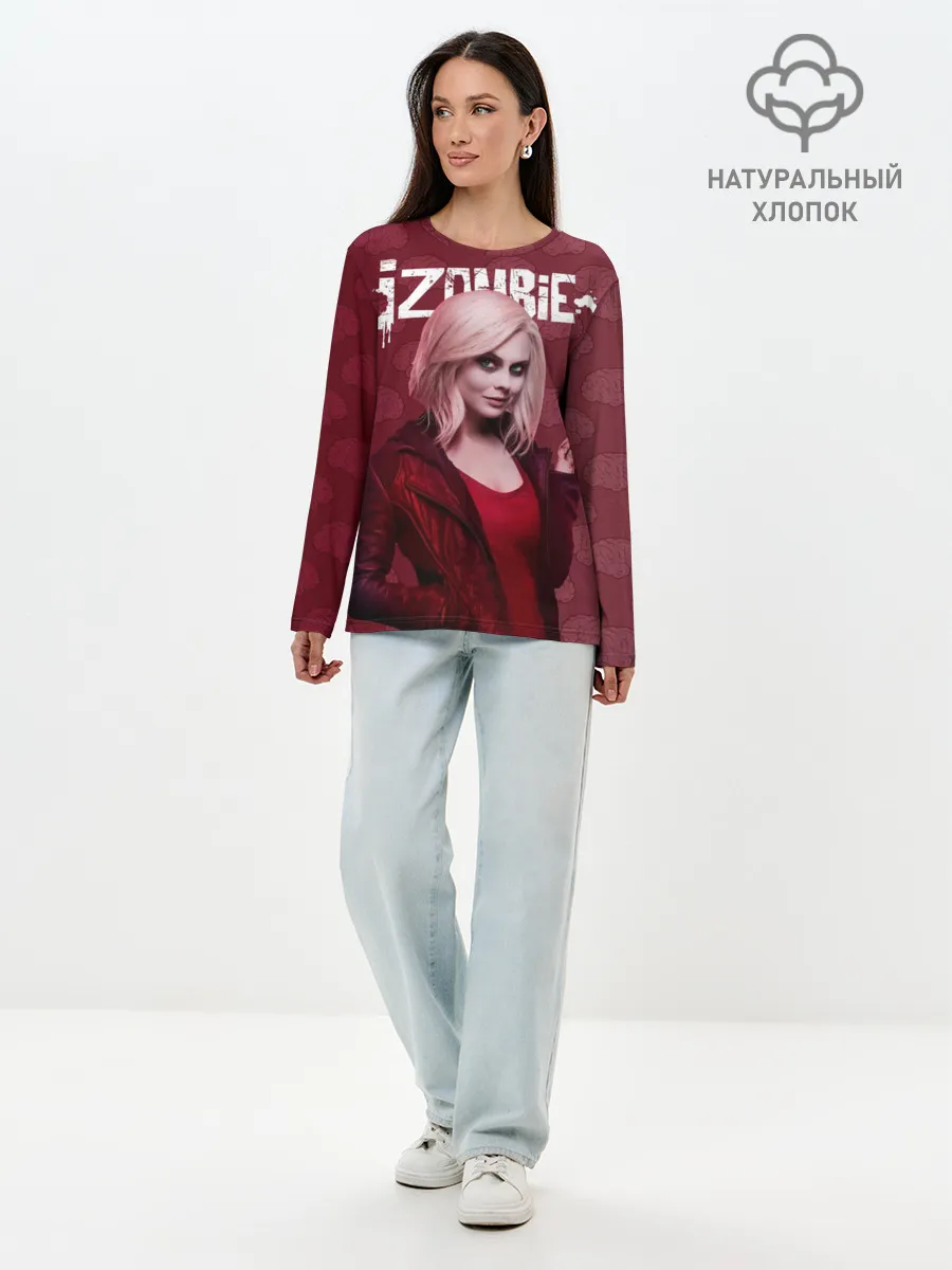 Лонгслив женский. Хлопок / i-ZOMBIE
