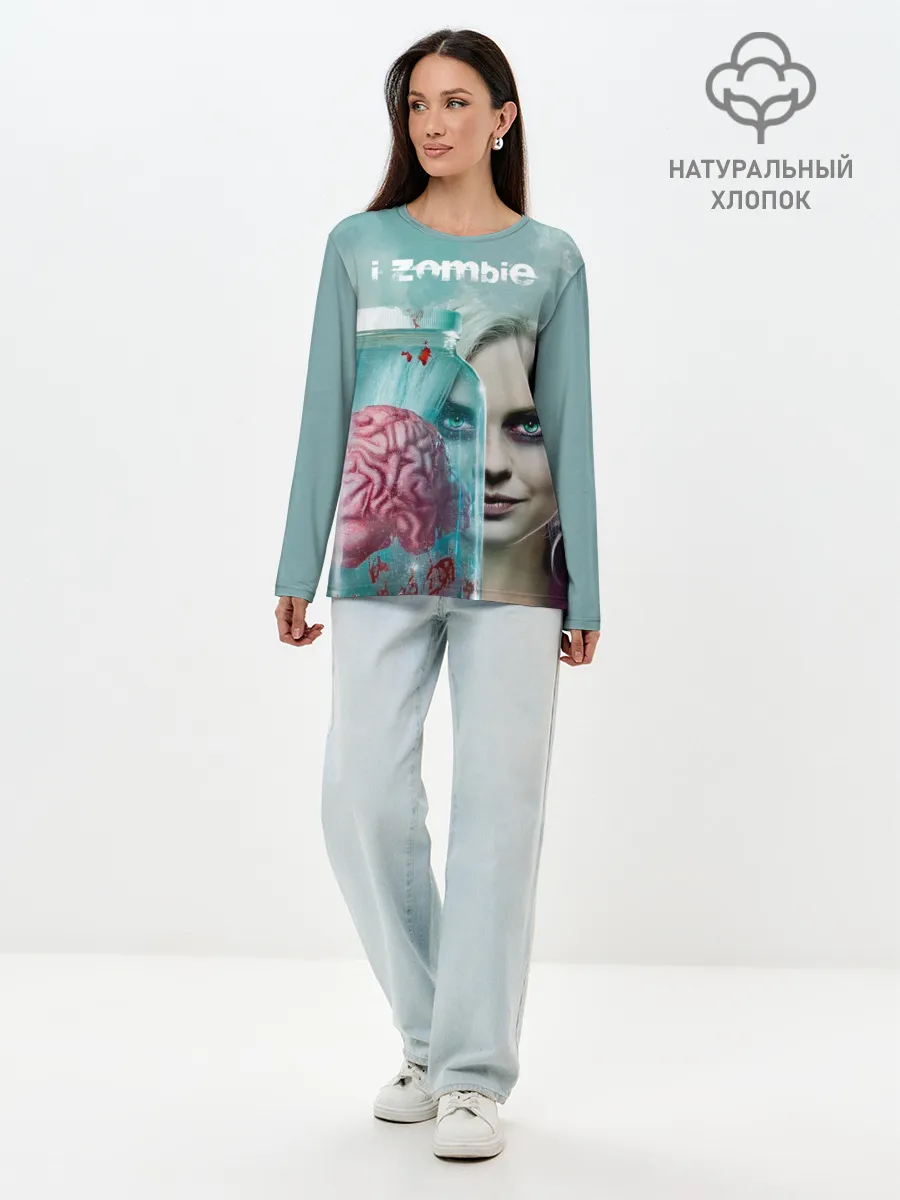 Лонгслив женский. Хлопок / i-ZOMBIE