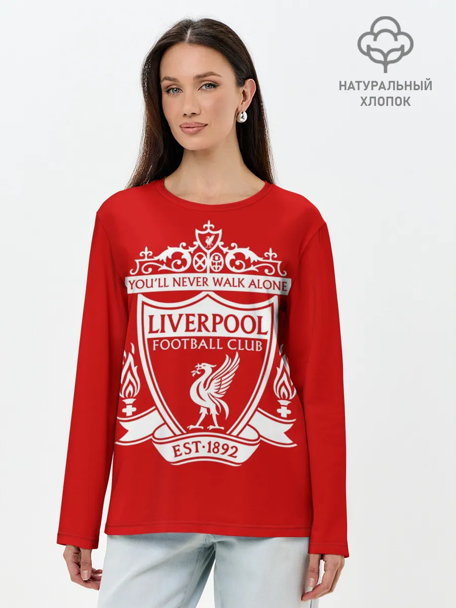 Лонгслив женский. Хлопок / Ливерпуль