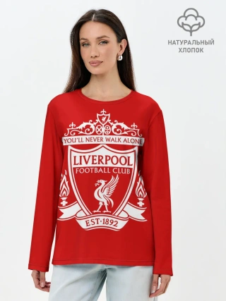 Лонгслив женский. Хлопок / Ливерпуль