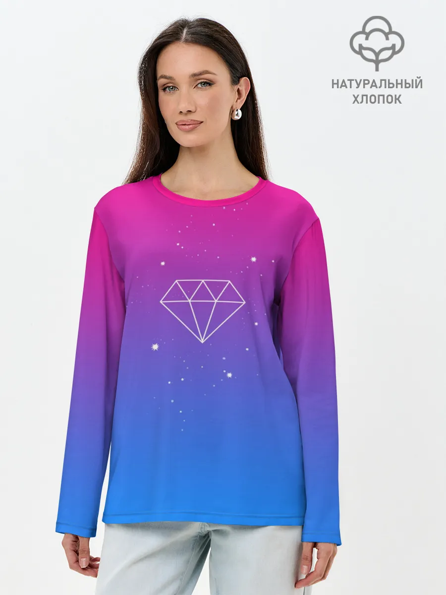 Лонгслив женский. Хлопок / Diamond