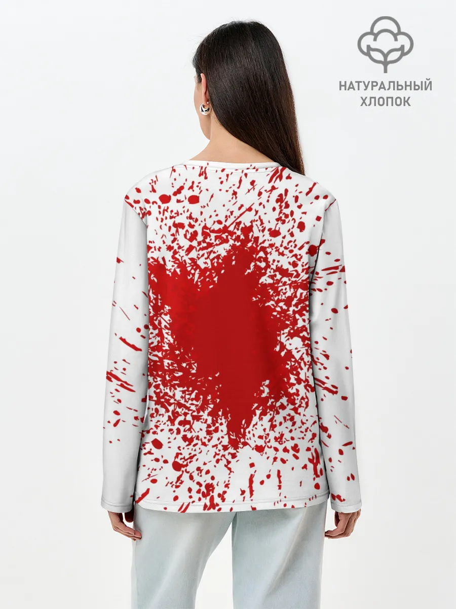 Лонгслив женский. Хлопок / Goblin Slayer blood spots