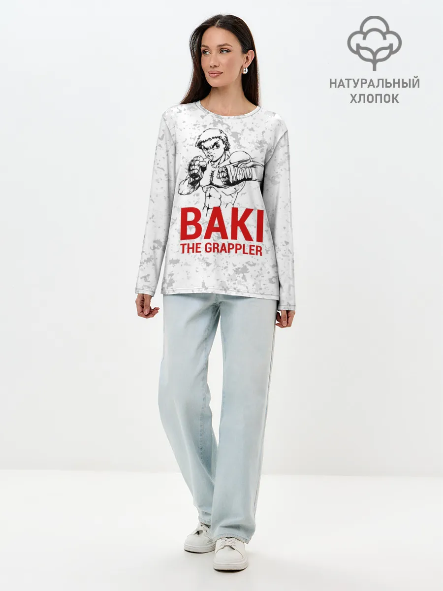 Лонгслив женский. Хлопок / Baki the Grappler