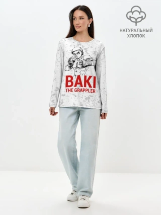 Лонгслив женский. Хлопок / Baki the Grappler