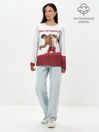 Лонгслив женский. Хлопок / Боец Баки