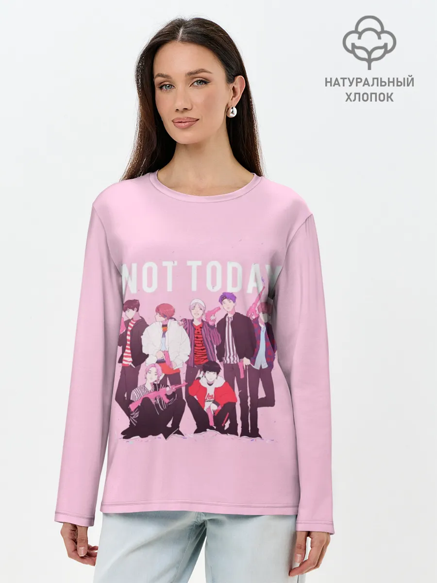 Лонгслив женский. Хлопок / BTS
