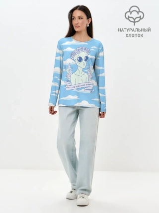 Лонгслив женский. Хлопок / Слишком Милый