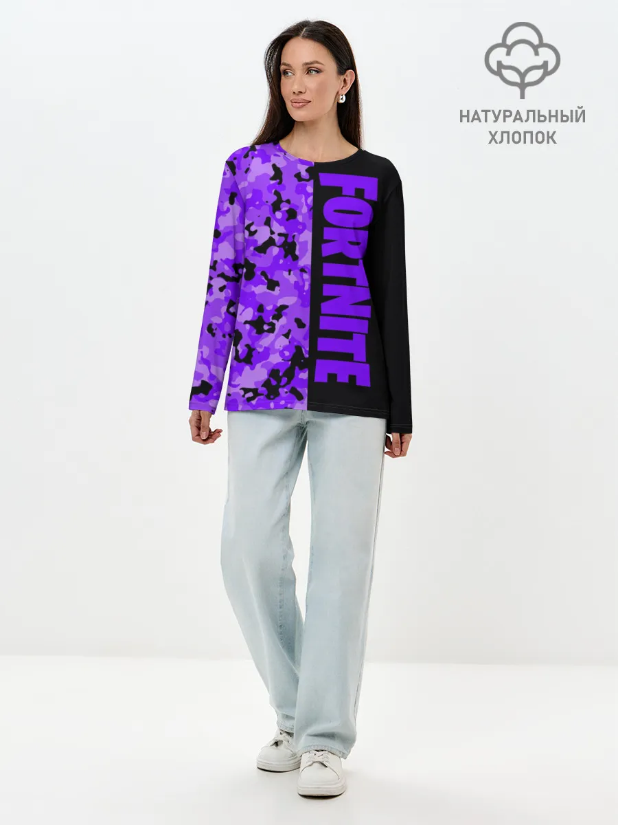 Лонгслив женский. Хлопок / Fortnite