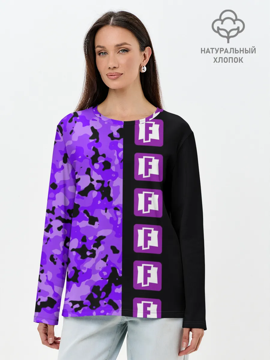 Лонгслив женский. Хлопок / Fortnite