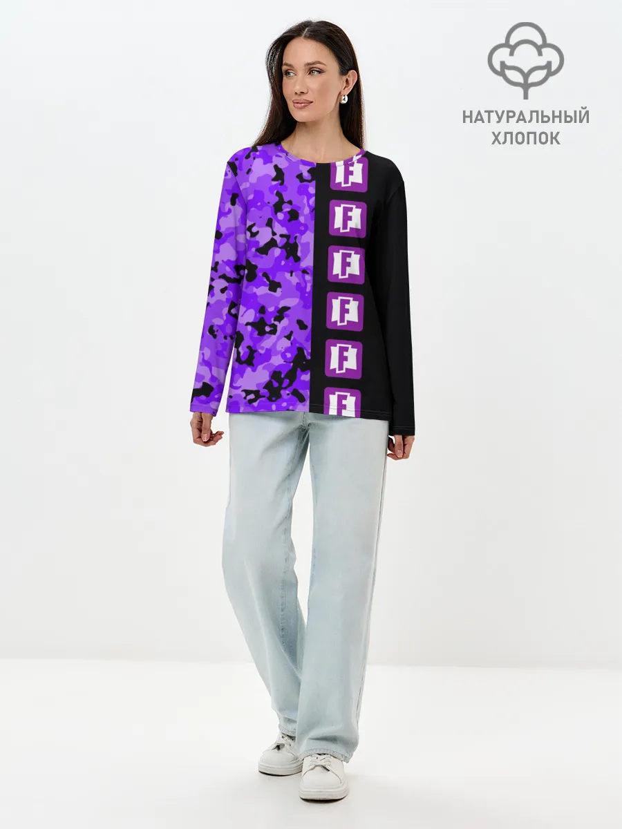 Лонгслив женский. Хлопок / Fortnite