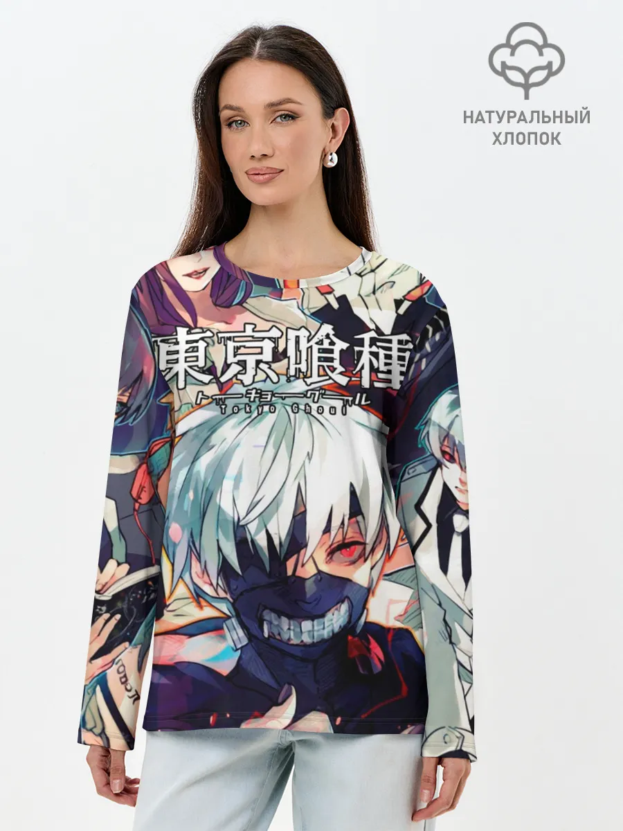 Лонгслив женский. Хлопок / Tokyo Ghoul