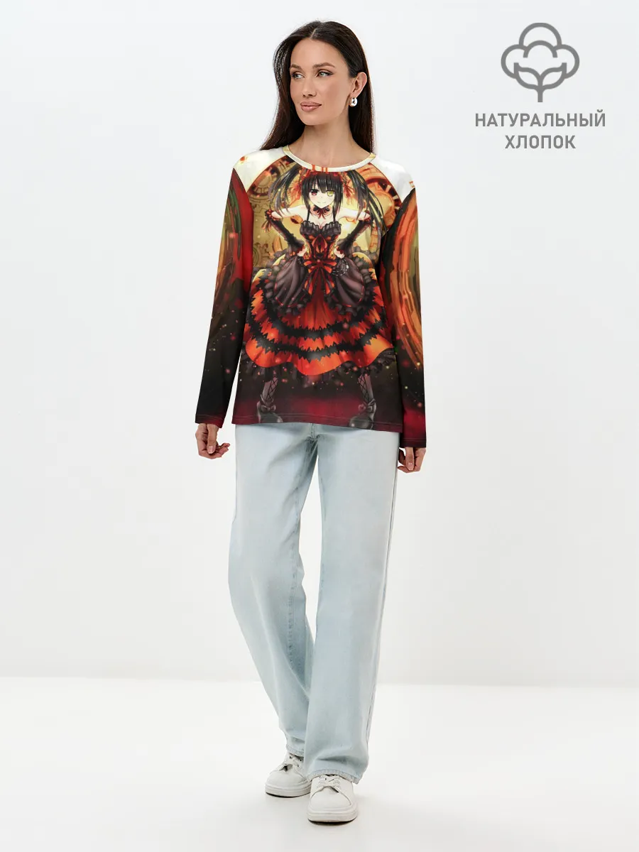 Лонгслив женский. Хлопок / Date A Live - Kurumi Tokisaki
