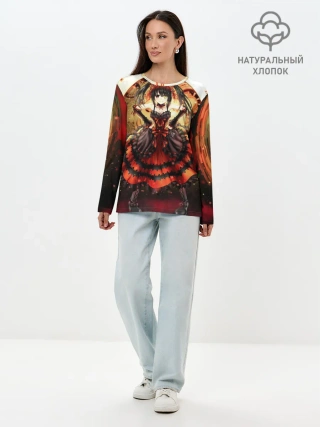 Лонгслив женский. Хлопок / Date A Live - Kurumi Tokisaki