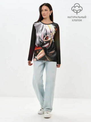 Лонгслив женский. Хлопок / Tokyo Ghoul