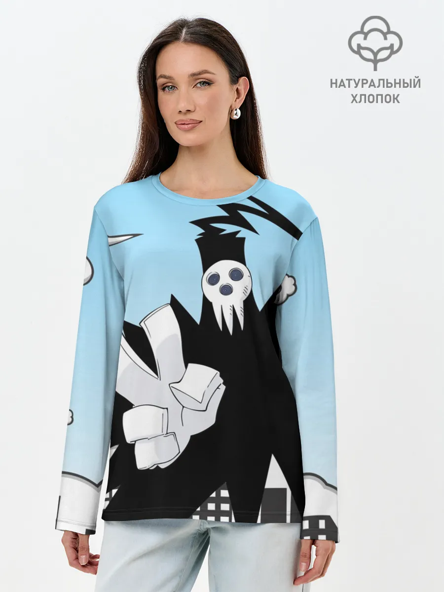 Лонгслив женский. Хлопок / Soul Eater - Shinigami