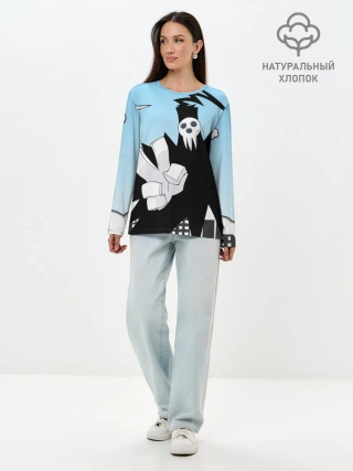 Лонгслив женский. Хлопок / Soul Eater - Shinigami