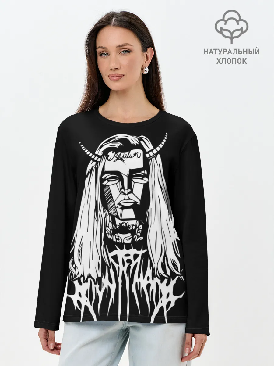 Лонгслив женский. Хлопок / Ghostemane devil