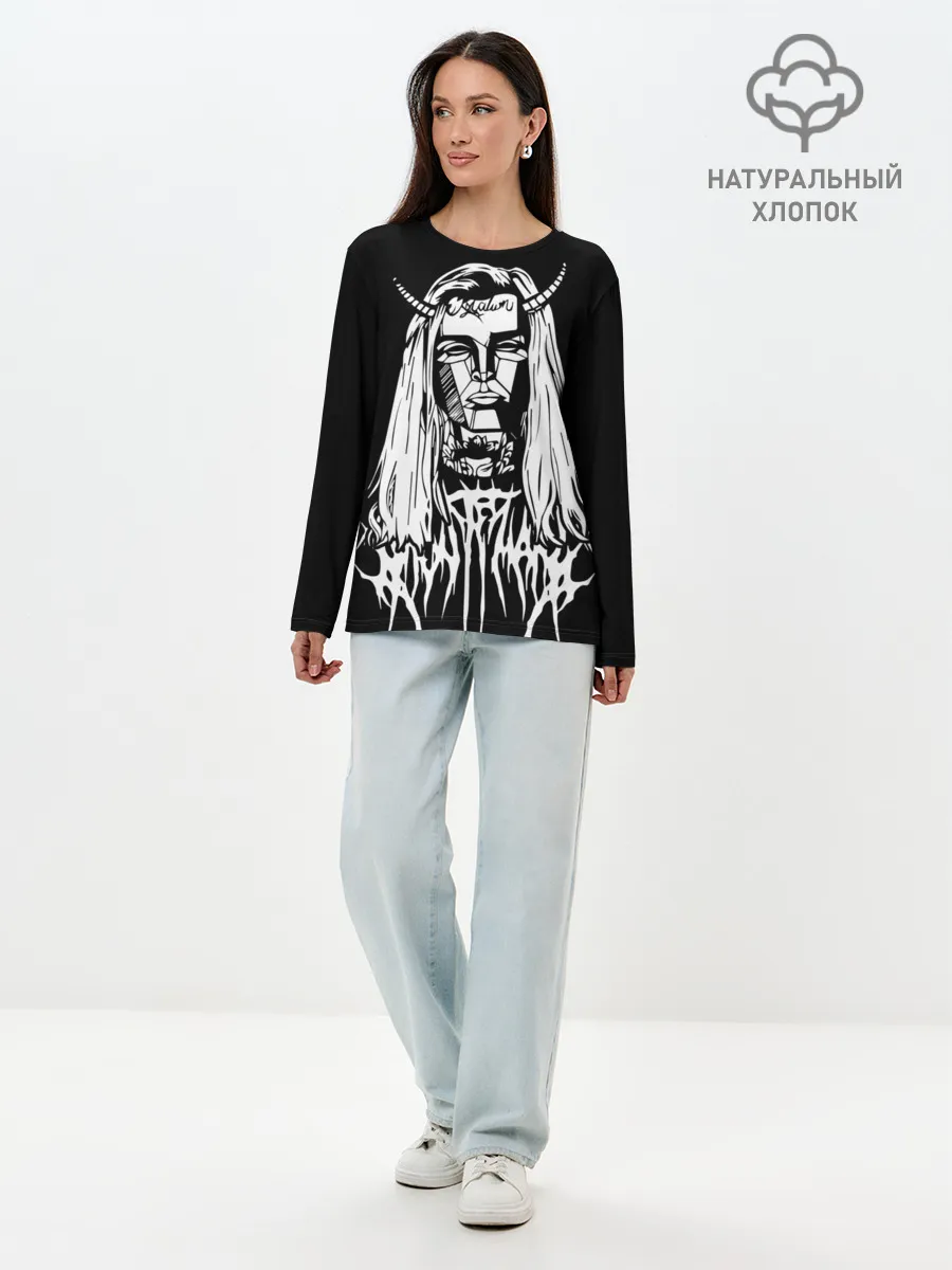 Лонгслив женский. Хлопок / Ghostemane devil
