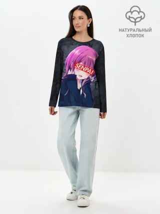 Лонгслив женский. Хлопок / Anime