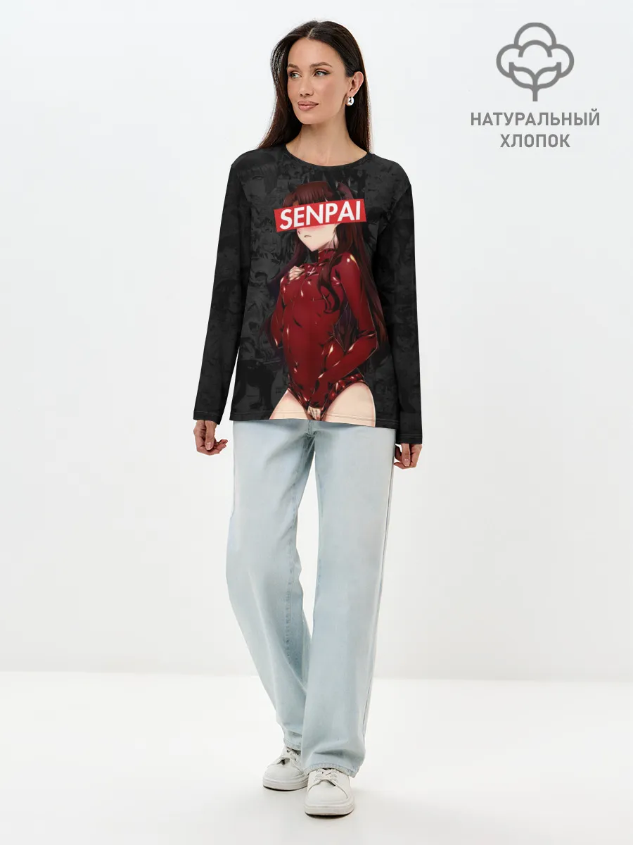 Лонгслив женский. Хлопок / Anime