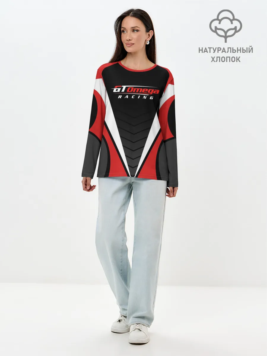 Лонгслив женский. Хлопок / Форма GT Omega