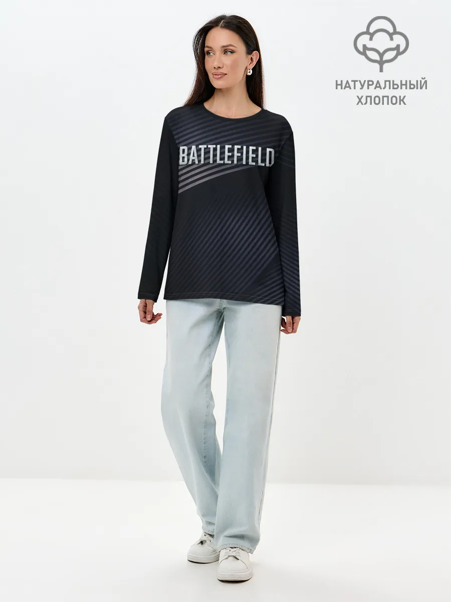 Лонгслив женский. Хлопок / BATTLEFIELD