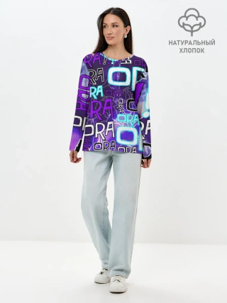 Лонгслив женский. Хлопок / Ora Ora Ora!!!