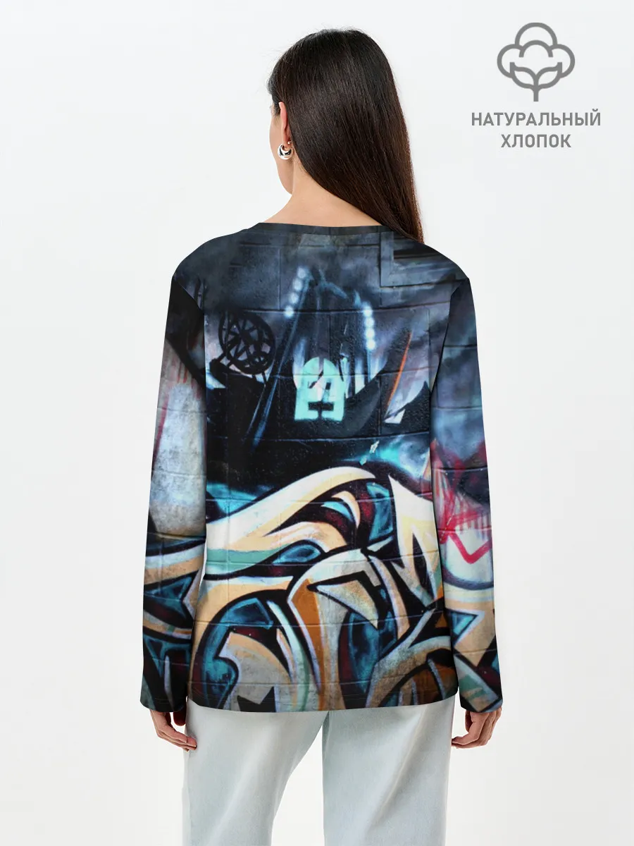 Лонгслив женский. Хлопок / GRAFFITY