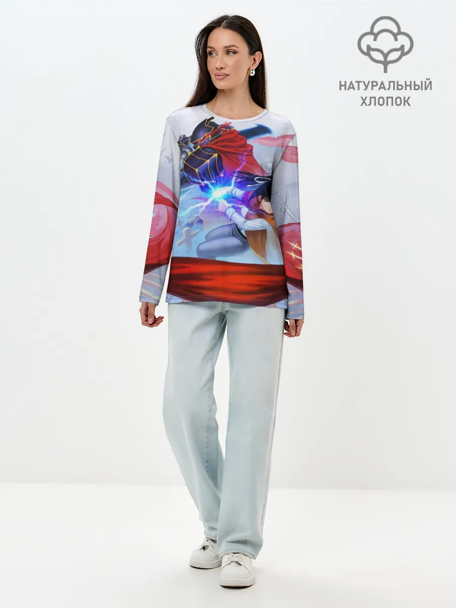 Лонгслив женский. Хлопок / Narberal и Ainz Ooal Gown