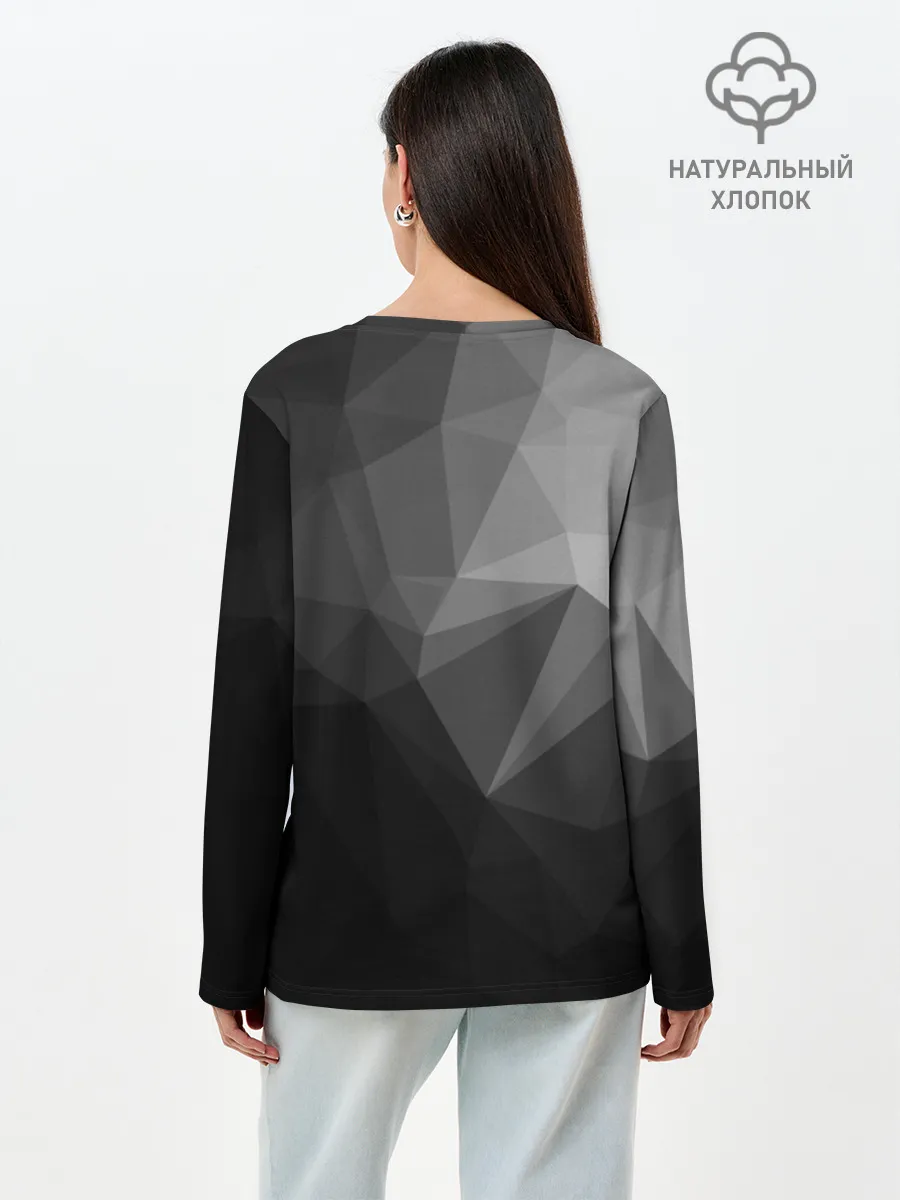 Лонгслив женский. Хлопок / Poly Abstract