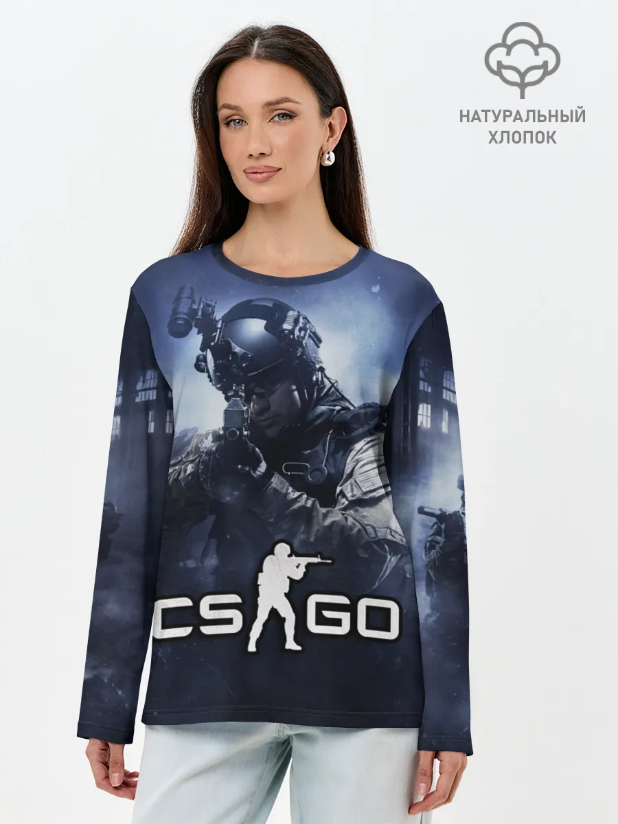 Лонгслив женский. Хлопок / Counter Strike
