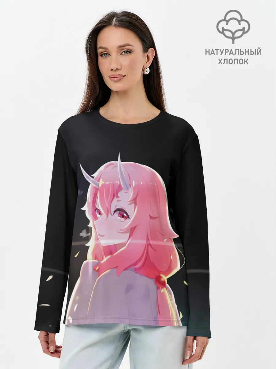 Лонгслив женский. Хлопок / Аниме Слизь