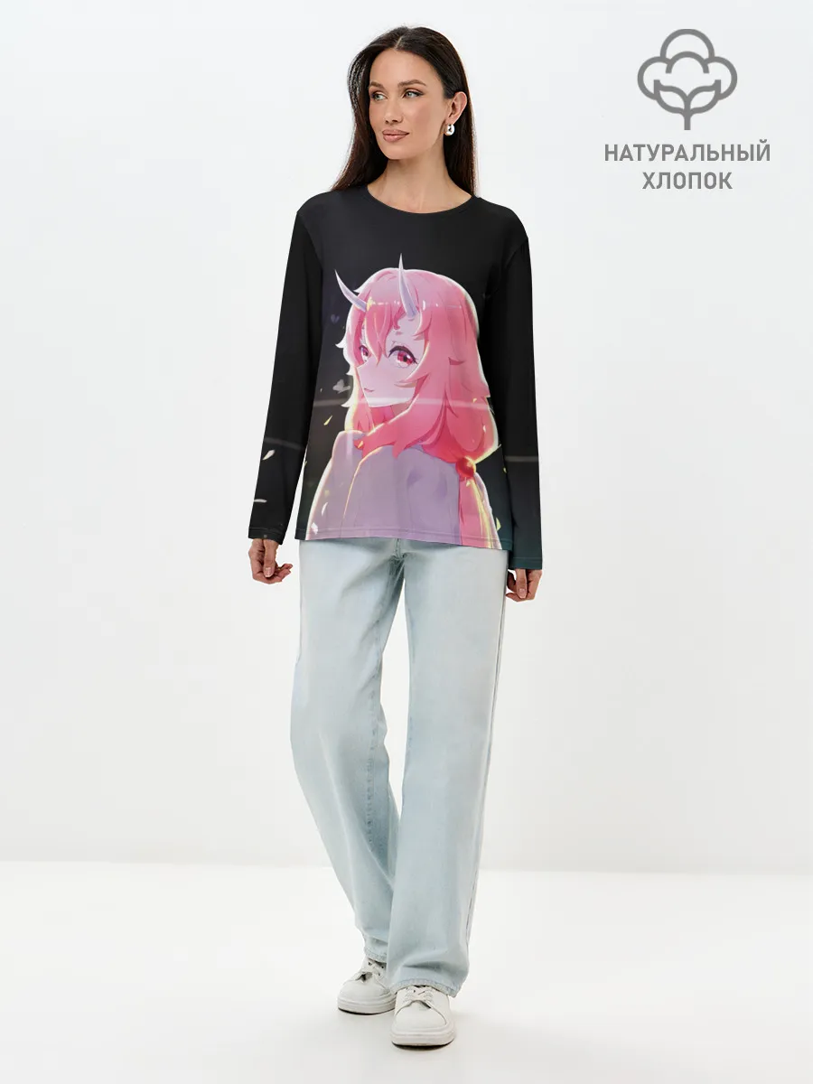 Лонгслив женский. Хлопок / Аниме Слизь
