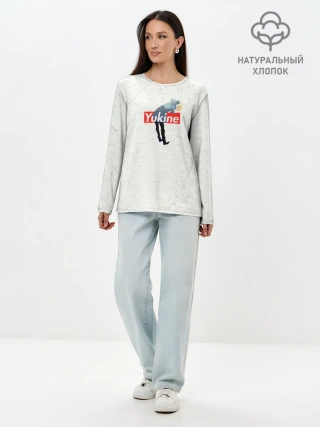 Лонгслив женский. Хлопок / Yukine