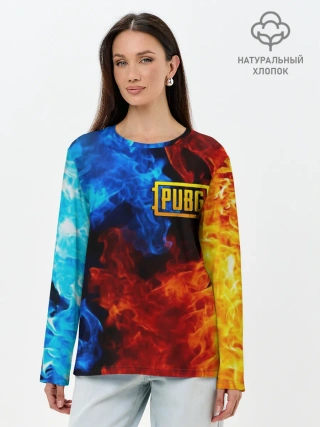 Лонгслив женский. Хлопок / PUBG