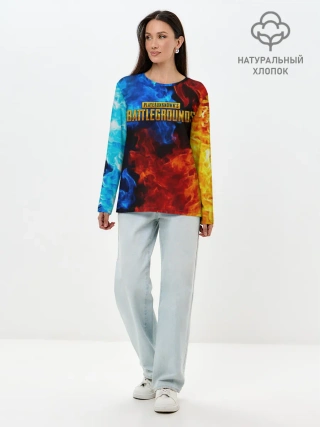 Лонгслив женский. Хлопок / PUBG