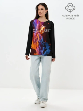 Лонгслив женский. Хлопок / Counter Strike